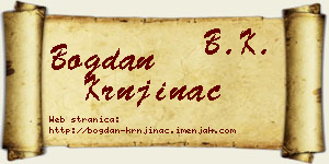 Bogdan Krnjinac vizit kartica